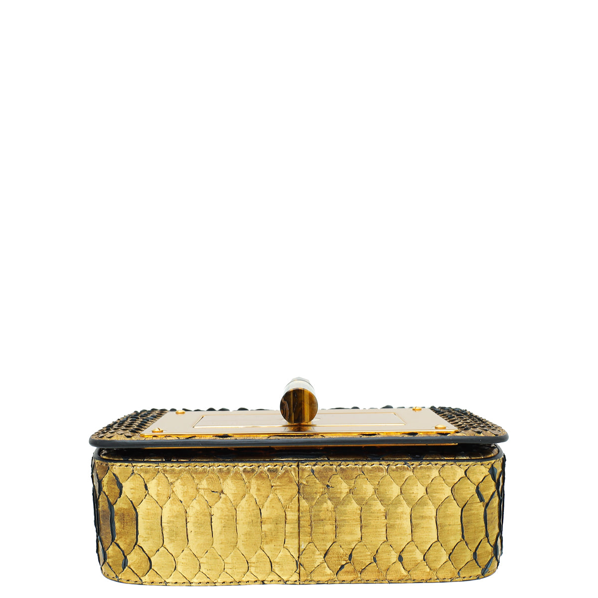 Tom Ford Metallic Gold Python Mini Natalia Chain Flap Bag – THE CLOSET