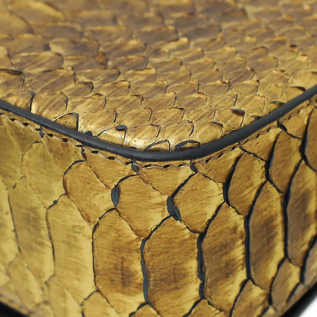 Tom Ford Metallic Gold Python Mini Natalia Chain Flap Bag – THE CLOSET