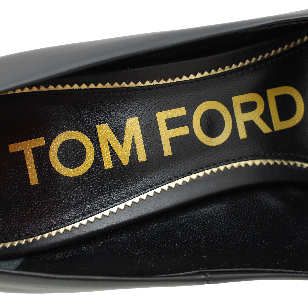 Tom Ford Black Lock Ankle Strap Pump 37.5
