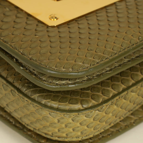 Tom Ford Olive Natalia Python Medium Shoulder Bag