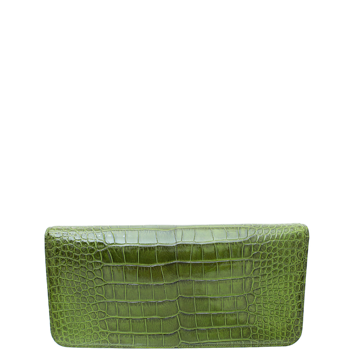 Tom Ford Olive Green Alligator Natalia East West Clutch Bag-Tom Ford-THE CLOSET