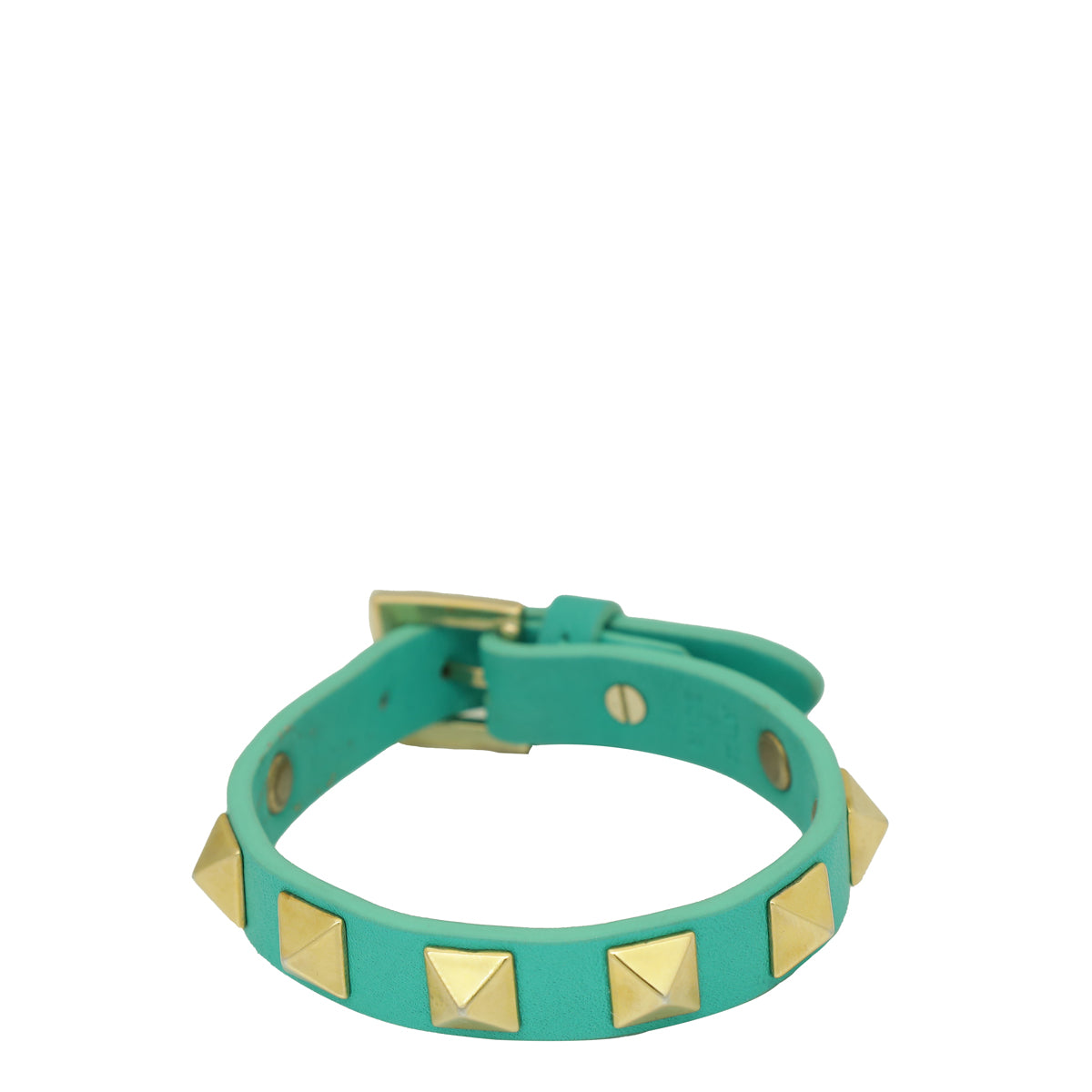 Valentino Aqua Green Rockstud Bracelet