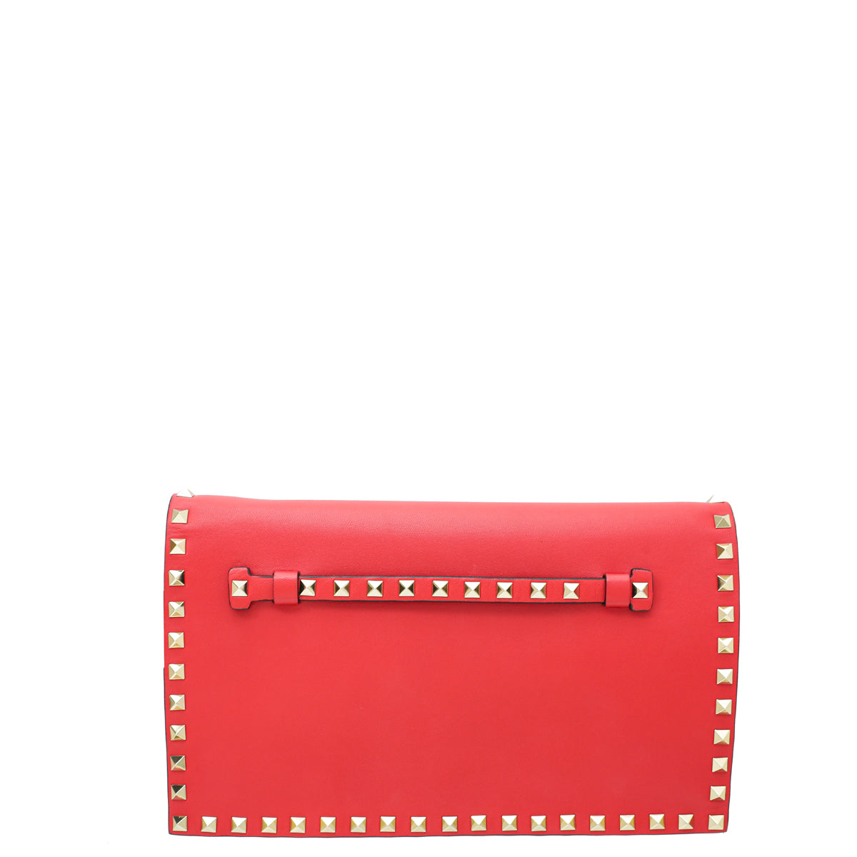 Valentino Red Rockstud Wristlet Clutch-Valentino-THE CLOSET
