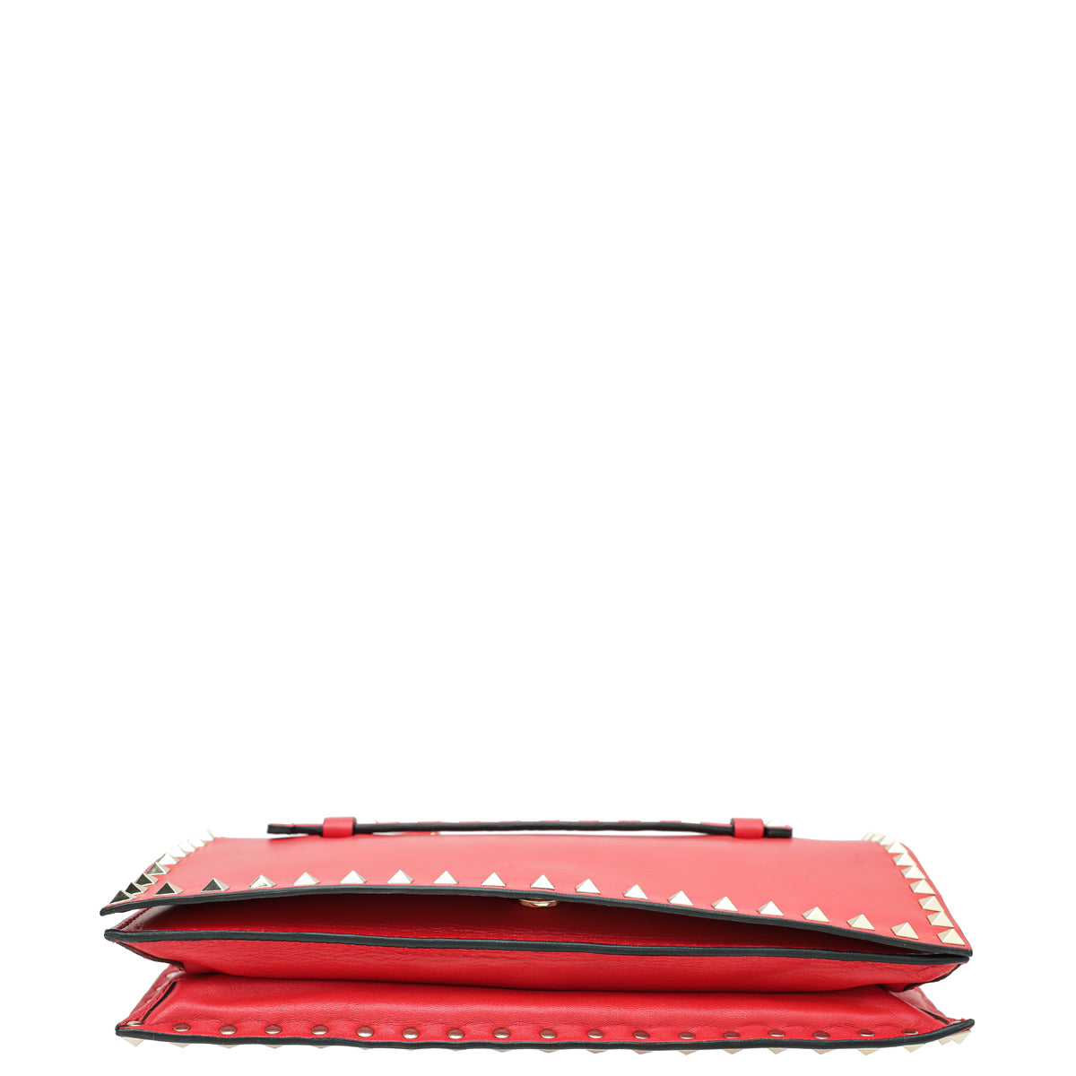 Valentino Red Rockstud Wristlet Clutch