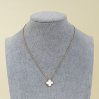 Van Cleef & Arpels 18K Yellow Gold Vintage Alhambra MOP Pendant Necklace