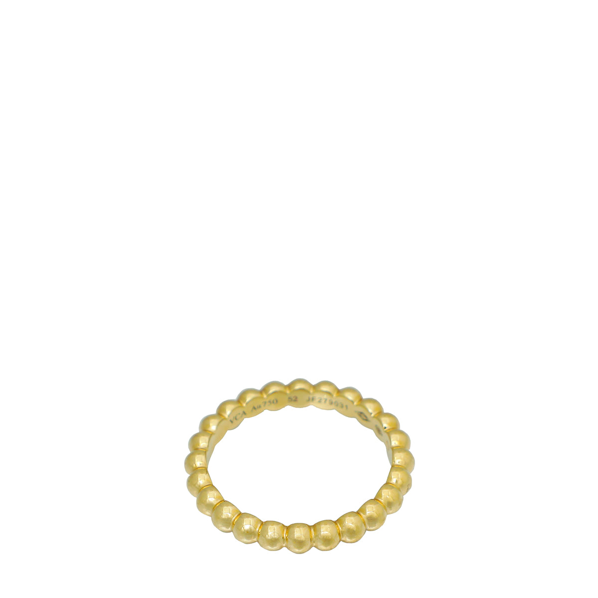 Van Cleef & Arpels 18K Yellow Gold Perlée Pearls Medium Model Ring 52-Van Cleef & Arpels-THE CLOSET