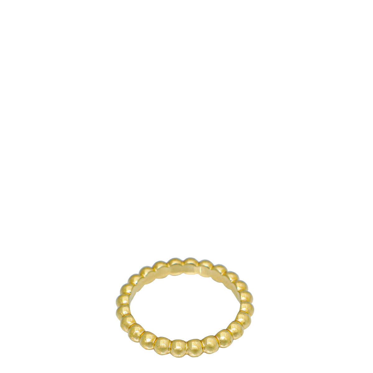 Van Cleef & Arpels 18K Yellow Gold Perlée Pearls Medium Model Ring 52-Van Cleef & Arpels-THE CLOSET
