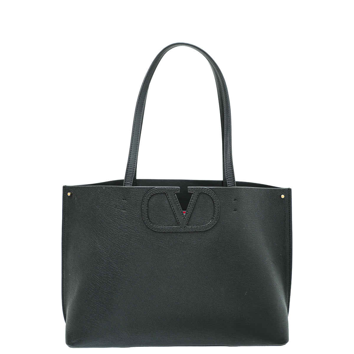 Valentino Black VLogo Fillme Tote Medium Bag-Valentino-THE CLOSET