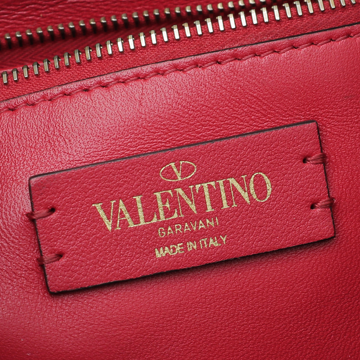 Valentino Black VLogo Fillme Tote Medium Bag