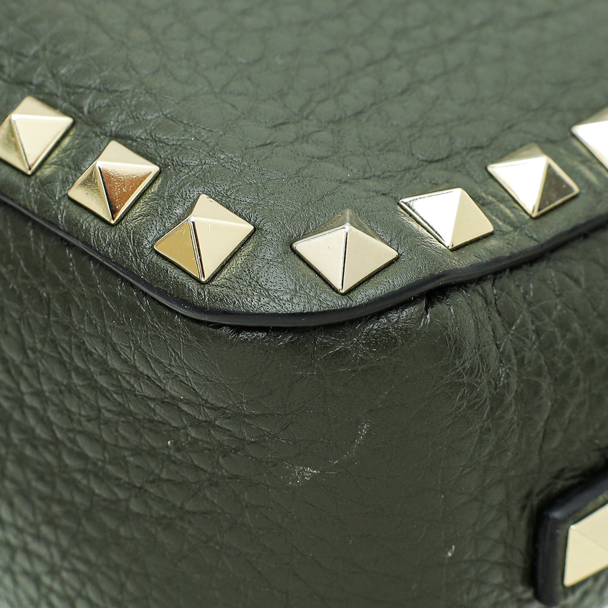 Valentino Olive Green Rockstud Small Camera Bag