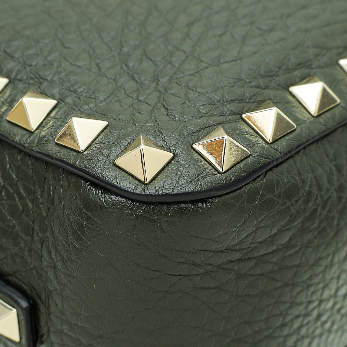 Valentino Olive Green Rockstud Small Camera Bag