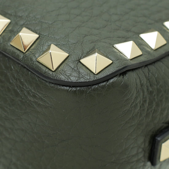 Valentino Olive Green Rockstud Small Camera Bag