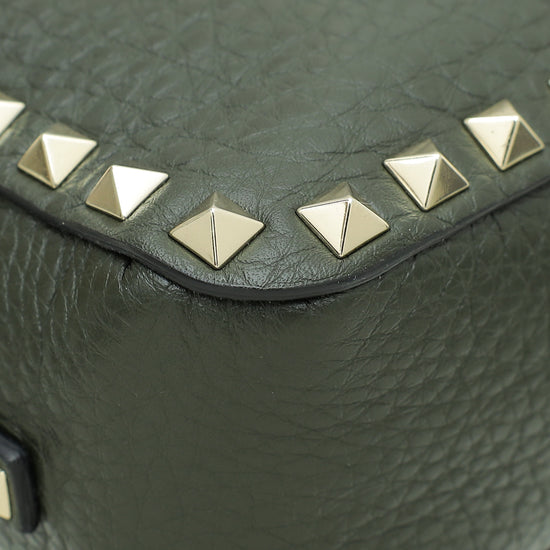 Valentino Olive Green Rockstud Small Camera Bag