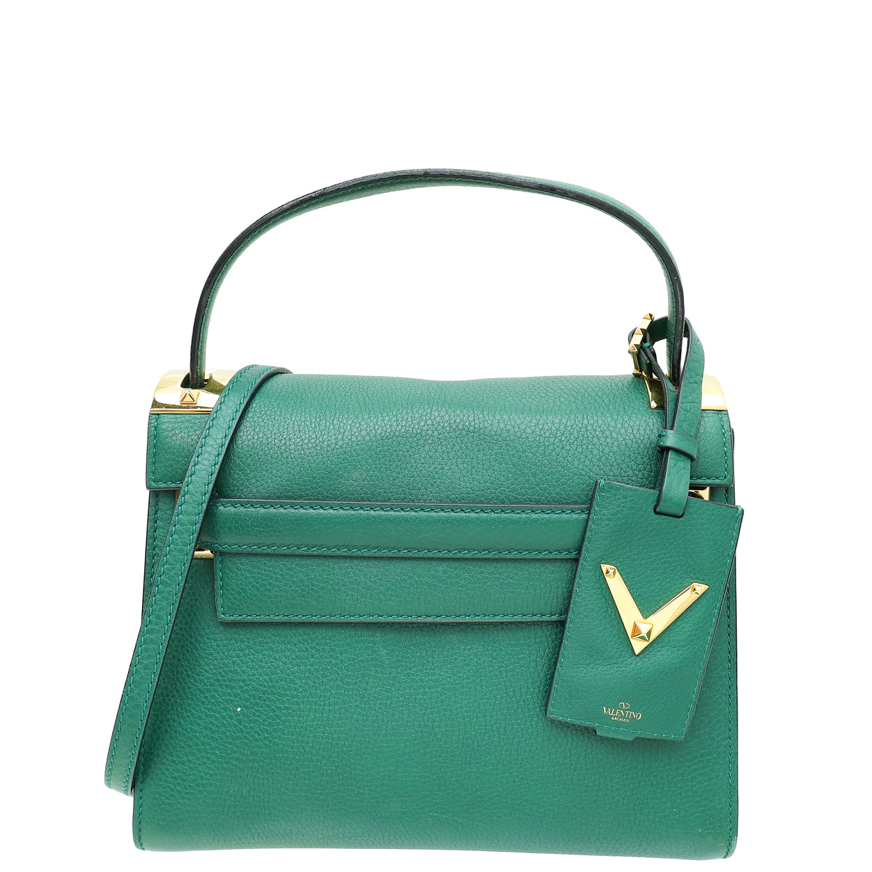 Valentino Green My Rockstud Single Handle Medium Bag-Valentino-THE CLOSET