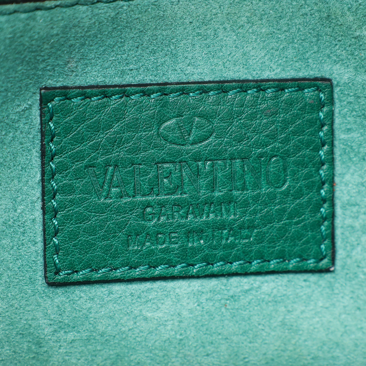 Valentino Green My Rockstud Single Handle Medium Bag