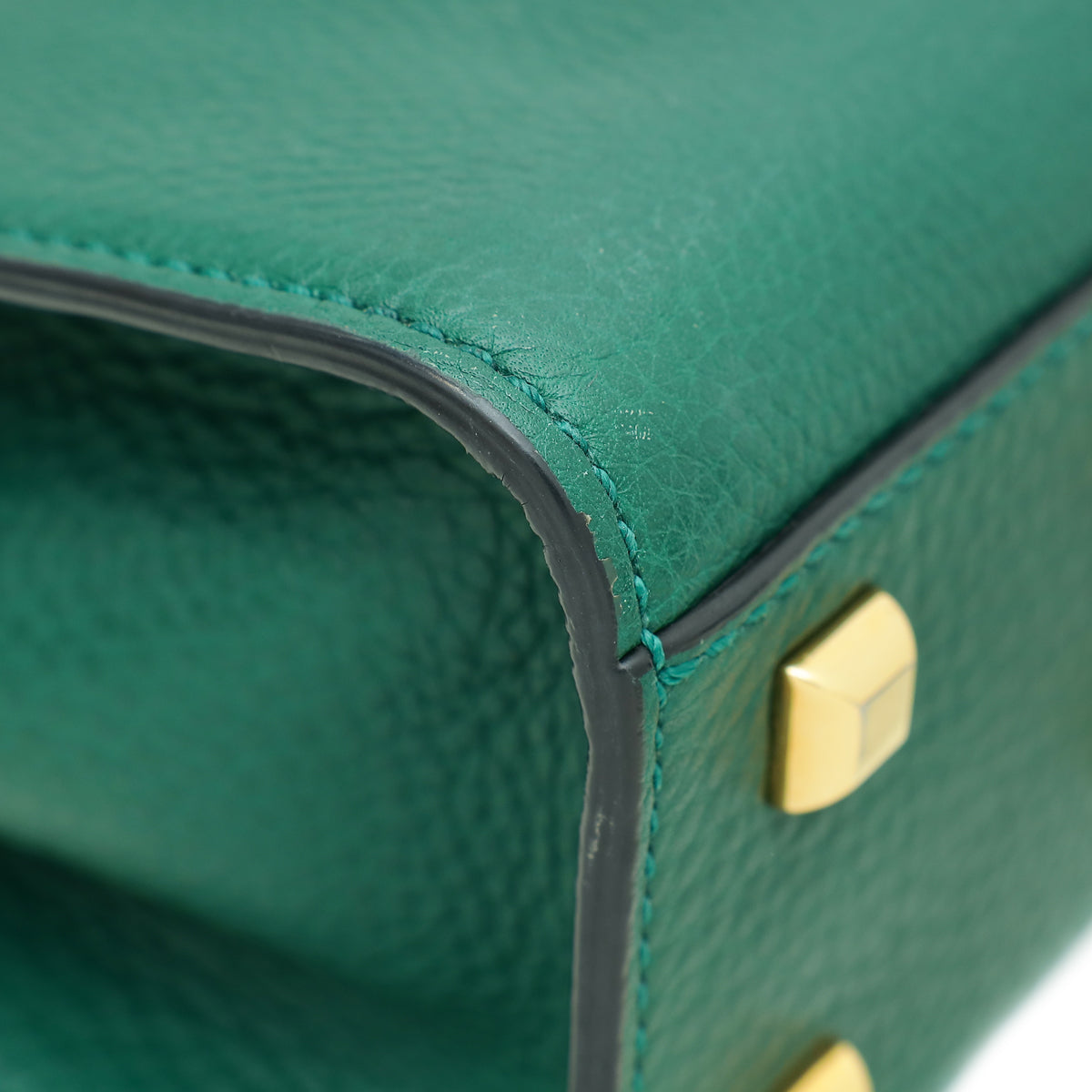 Valentino Green My Rockstud Single Handle Medium Bag