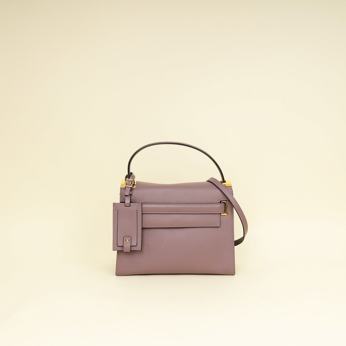 Valentino Dark Mauve My Rockstud Single Handle Bag-Valentino-THE CLOSET