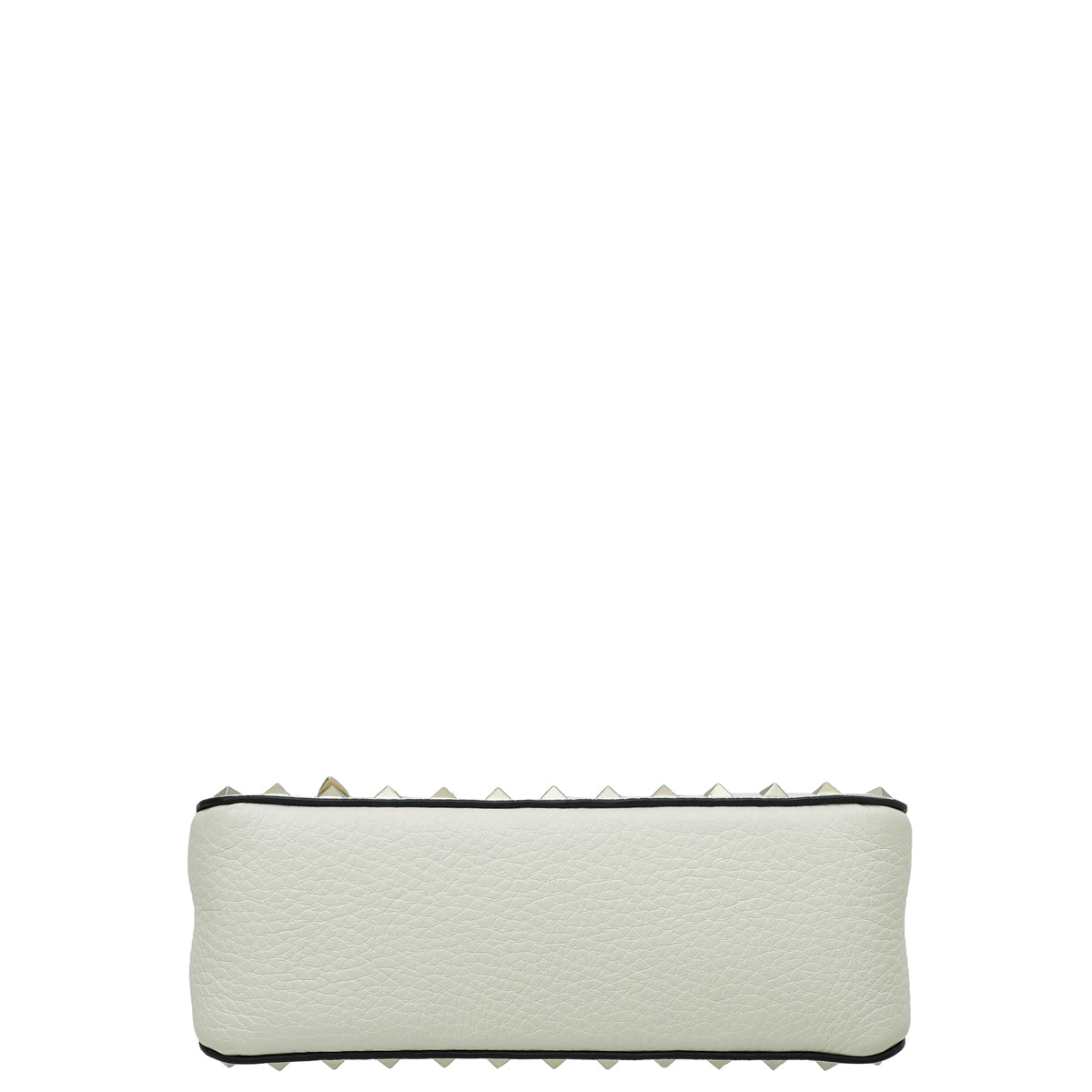 Valentino Light Ivory Rockstud Grainy Crossbody Small Bag