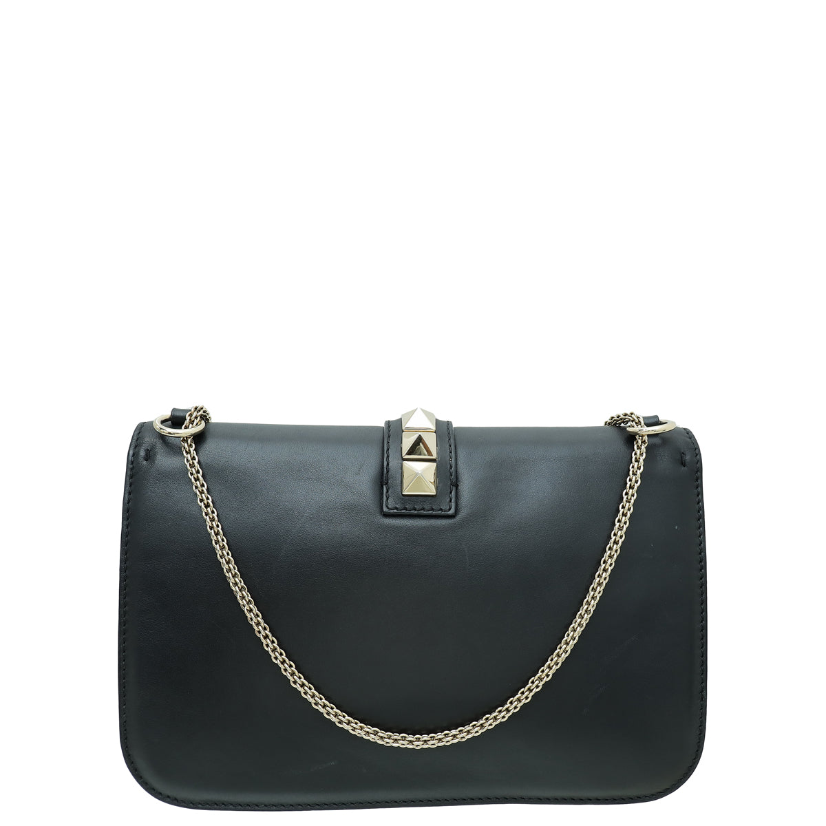 Valentino Black Glam Lock Large Flap Shoulder Bag-Valentino-THE CLOSET