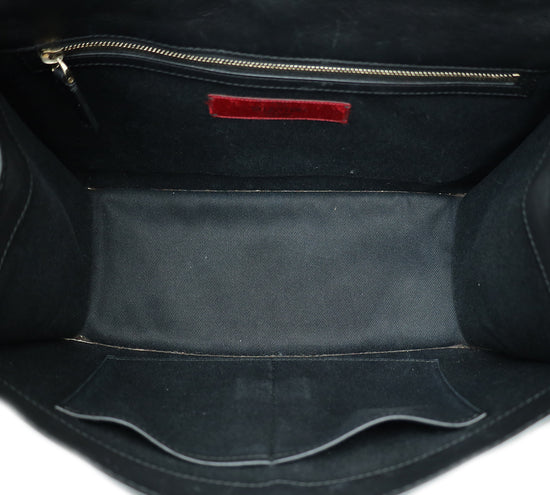 Valentino Black Glam Lock Large Flap Shoulder Bag