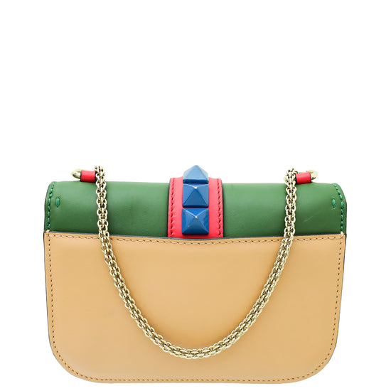 Valentino Multicolor Rockstud Glam Lock Small Chain Bag