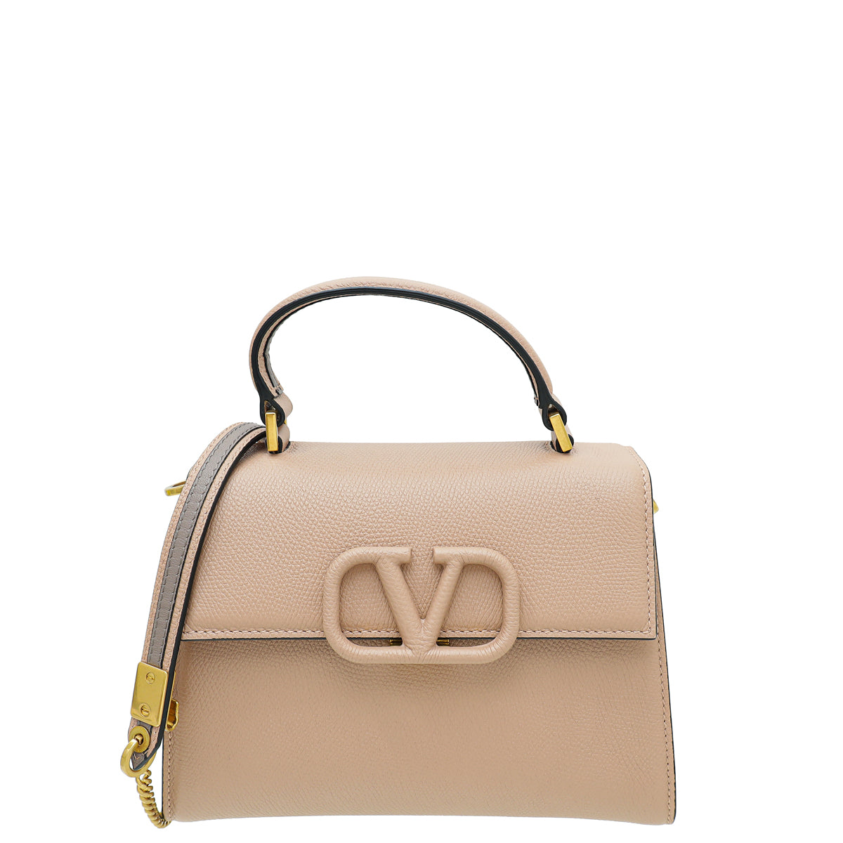 Valentino Rose Canelle Vsling Grainy Small Handbag-Valentino-THE CLOSET