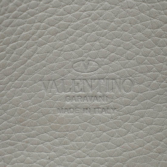 Load image into Gallery viewer, Valentino Gray Rockstud Flip Lock Flap Crossbody Bag
