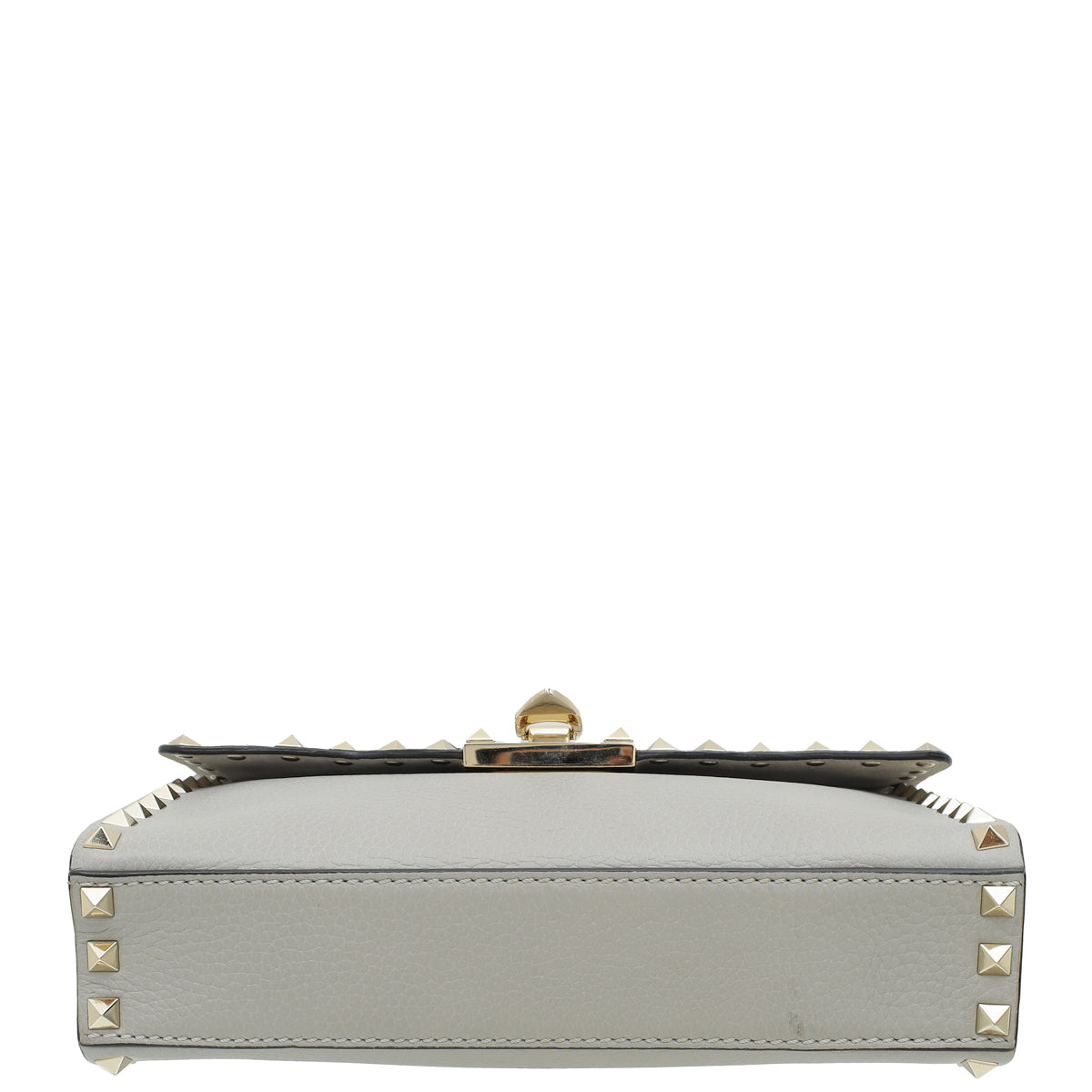 Valentino Gray Rockstud Flip Lock Flap Crossbody Bag
