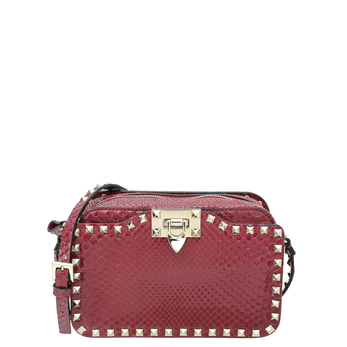 Valentino Bicolor Python Middle East Exclusive Rockstud Camera Bag-Valentino-THE CLOSET