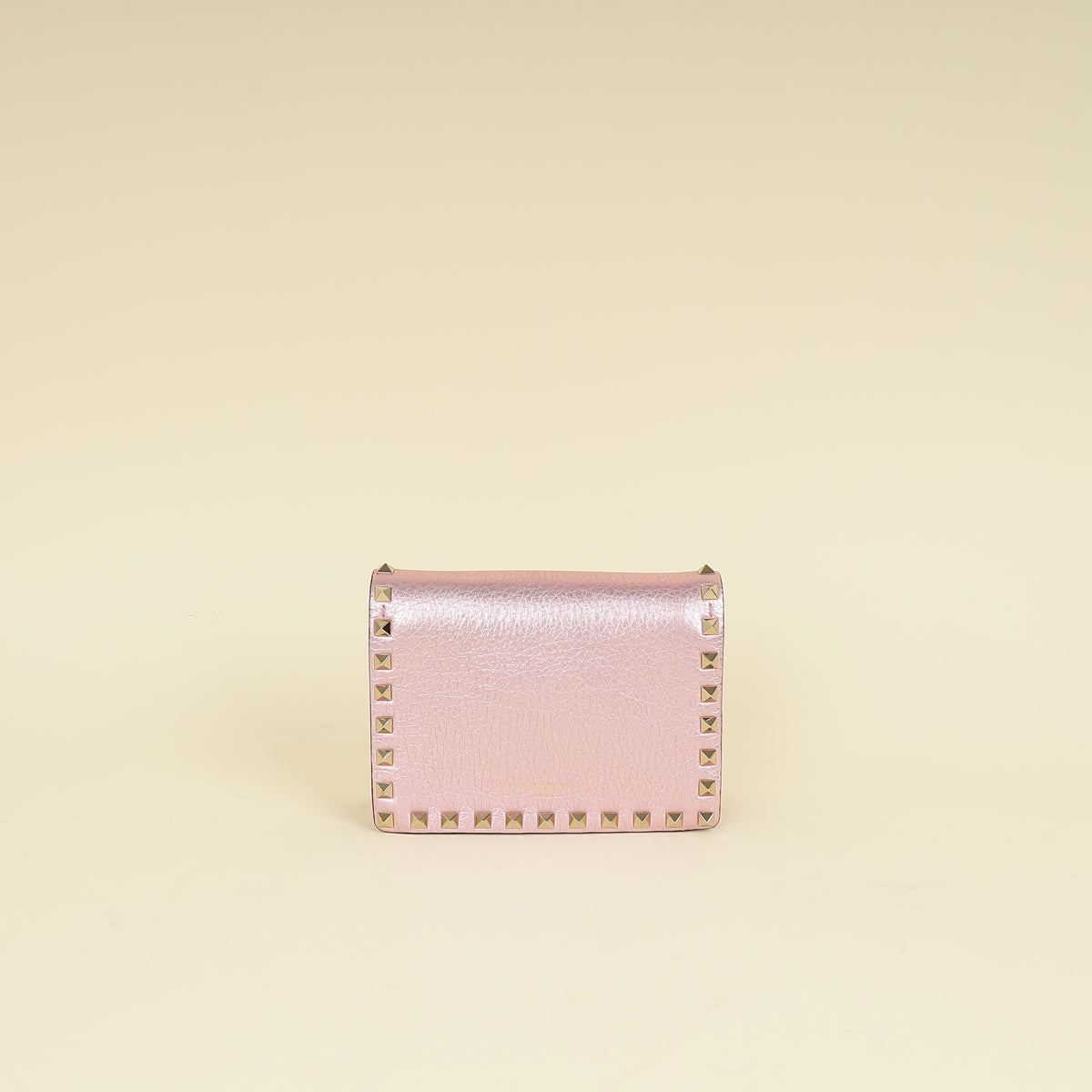 Valentino Metallic Pink Rockstud Chain Pouch-Louis Vuitton-THE CLOSET