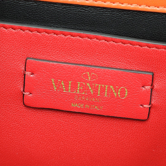 Valentino Red Orange VLogo Flap Bag