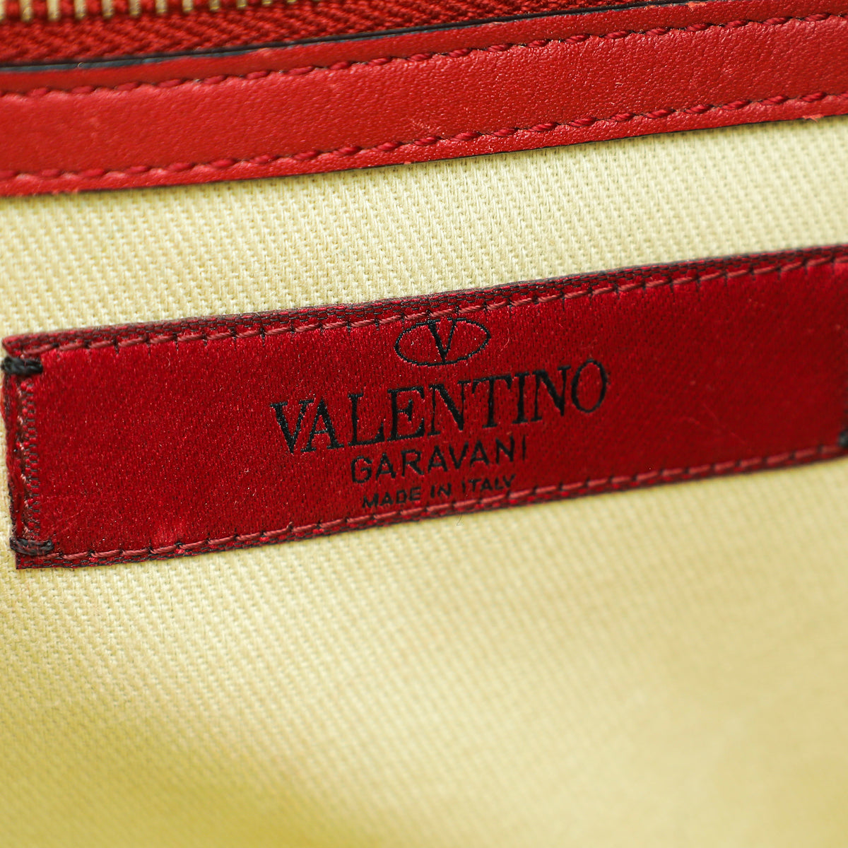 Valentino Red Glam Lock Medium Shoulder Bag