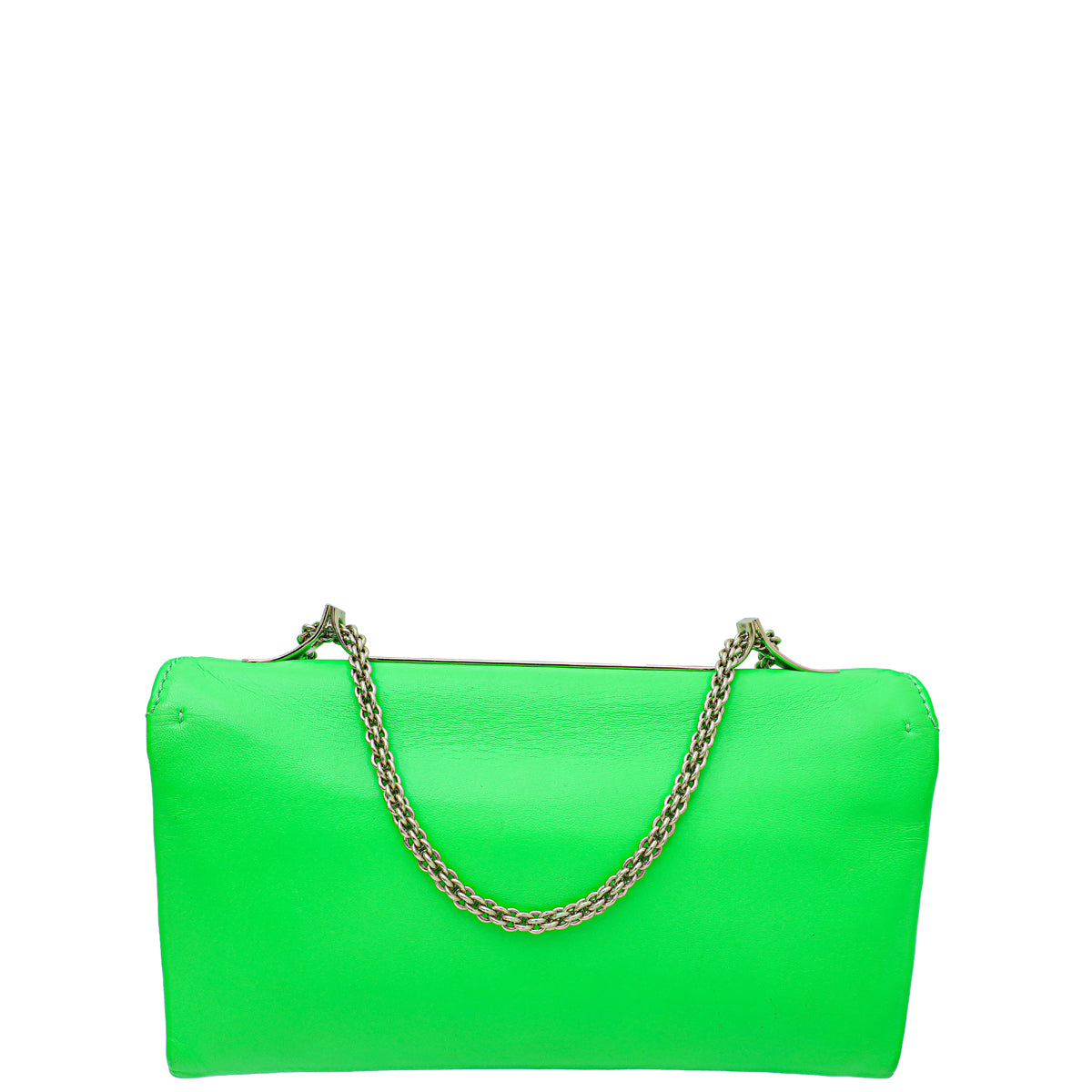 Valentino Green Va Va Voom Chain Clutch-Valentino-THE CLOSET