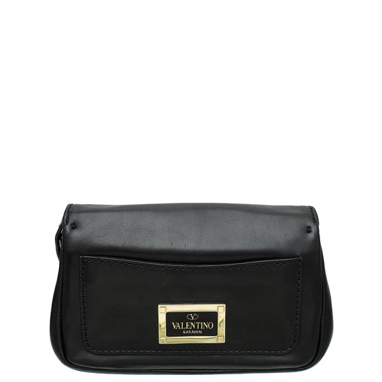 Valentino Black Rockstud Leather Crossbody Small Bag