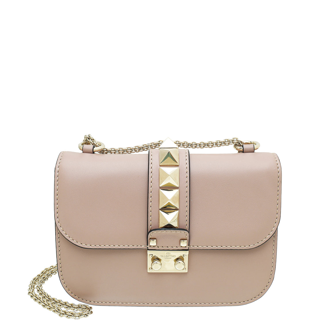 Valentino Poudre Glam Lock Small Shoulder Bag-Valentino-THE CLOSET