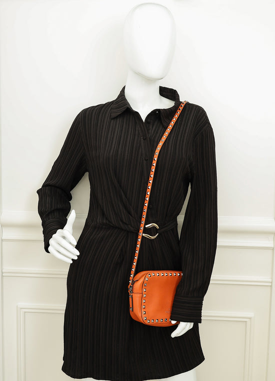 Valentino Orange Rockstud Camera Crossbody Bag-Valentino-THE CLOSET