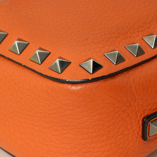 Valentino Orange Rockstud Camera Crossbody Bag-Valentino-THE CLOSET