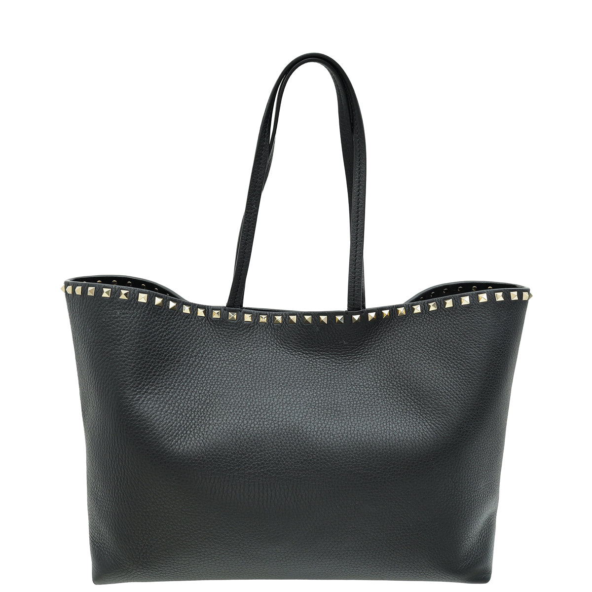 Valentino Black Rockstud Tote Bag-Valentino-THE CLOSET