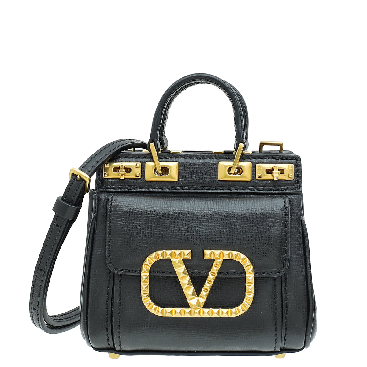 Valentino Black Micro Rockstud Alcove Bag-Valentino-THE CLOSET
