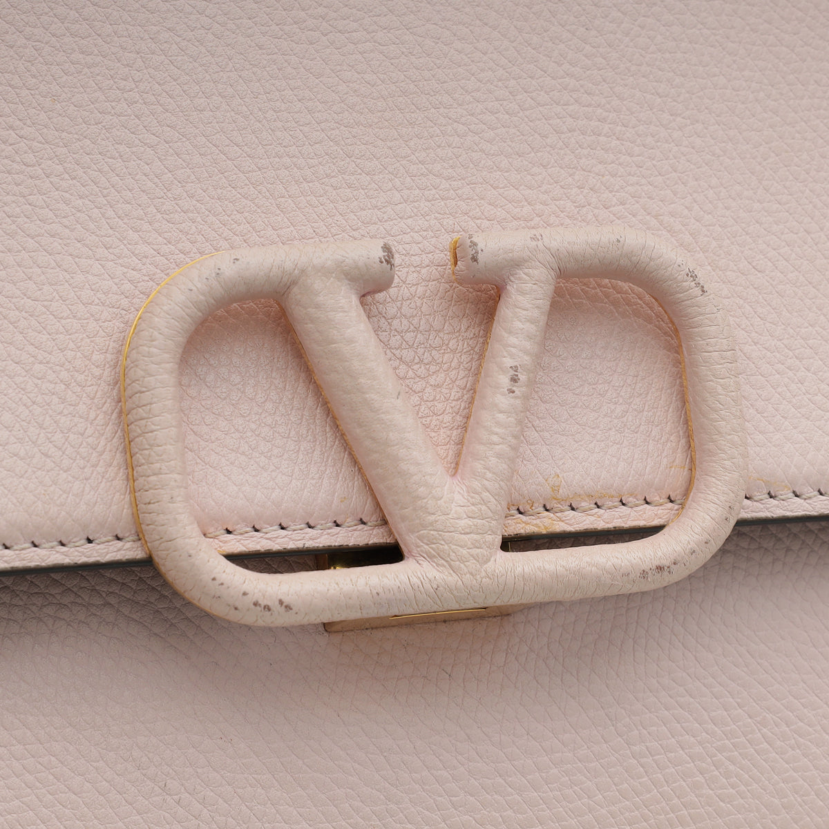 Valentino Light Pink VLogo Flap Shoulder Bag