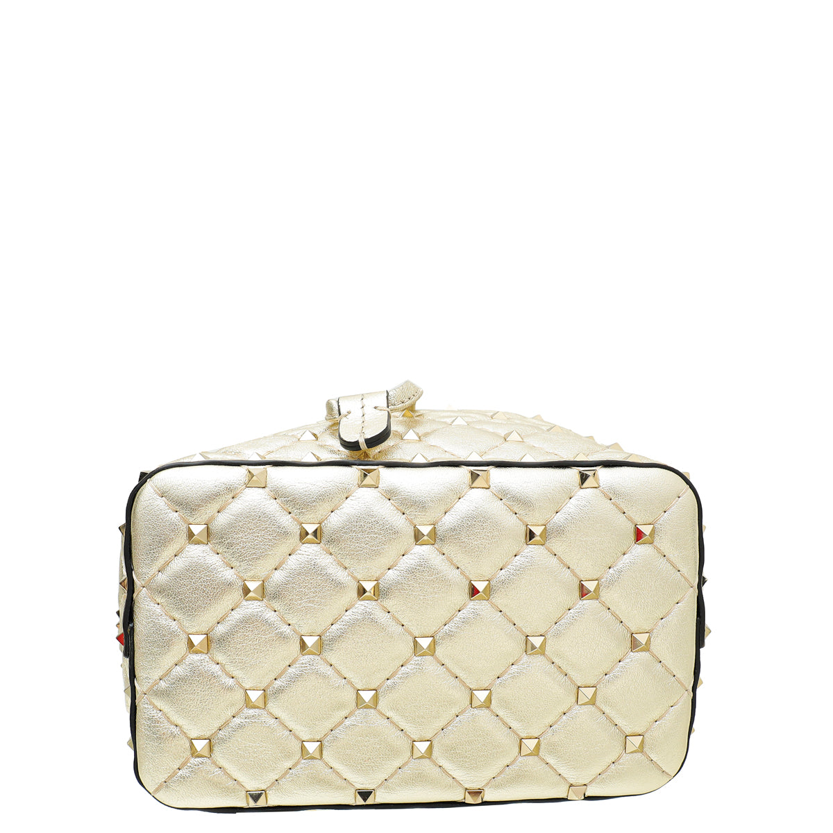 Valentino Gold Rockstud Spike Mini Bucket Bag