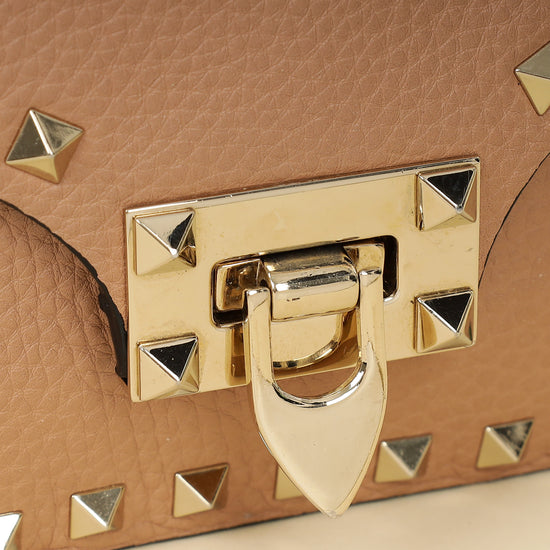 Valentino Nude Rockstud Flap Crossbody Bag-Valentino-THE CLOSET