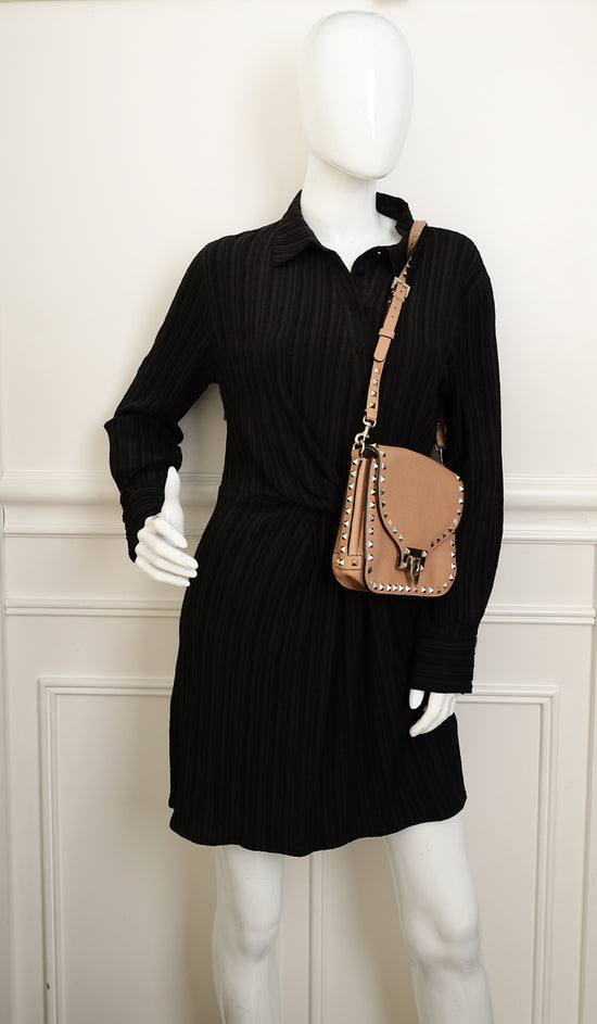 Valentino Nude Rockstud Flap Crossbody Bag-Valentino-THE CLOSET