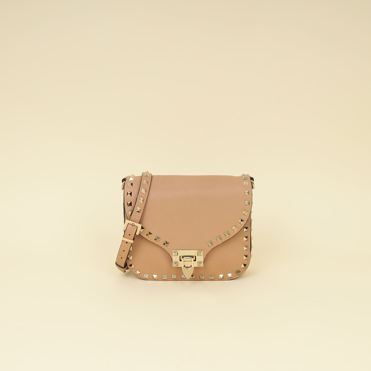 Valentino Nude Rockstud Flap Crossbody Bag-Valentino-THE CLOSET