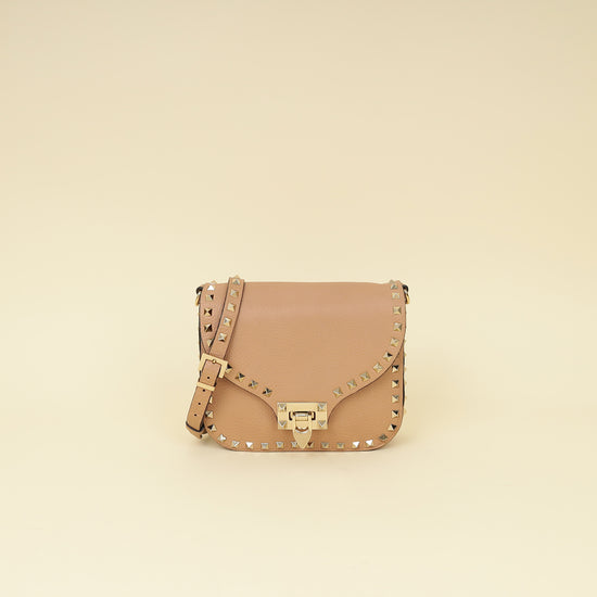 Valentino Nude Rockstud Flap Crossbody Bag-Valentino-THE CLOSET