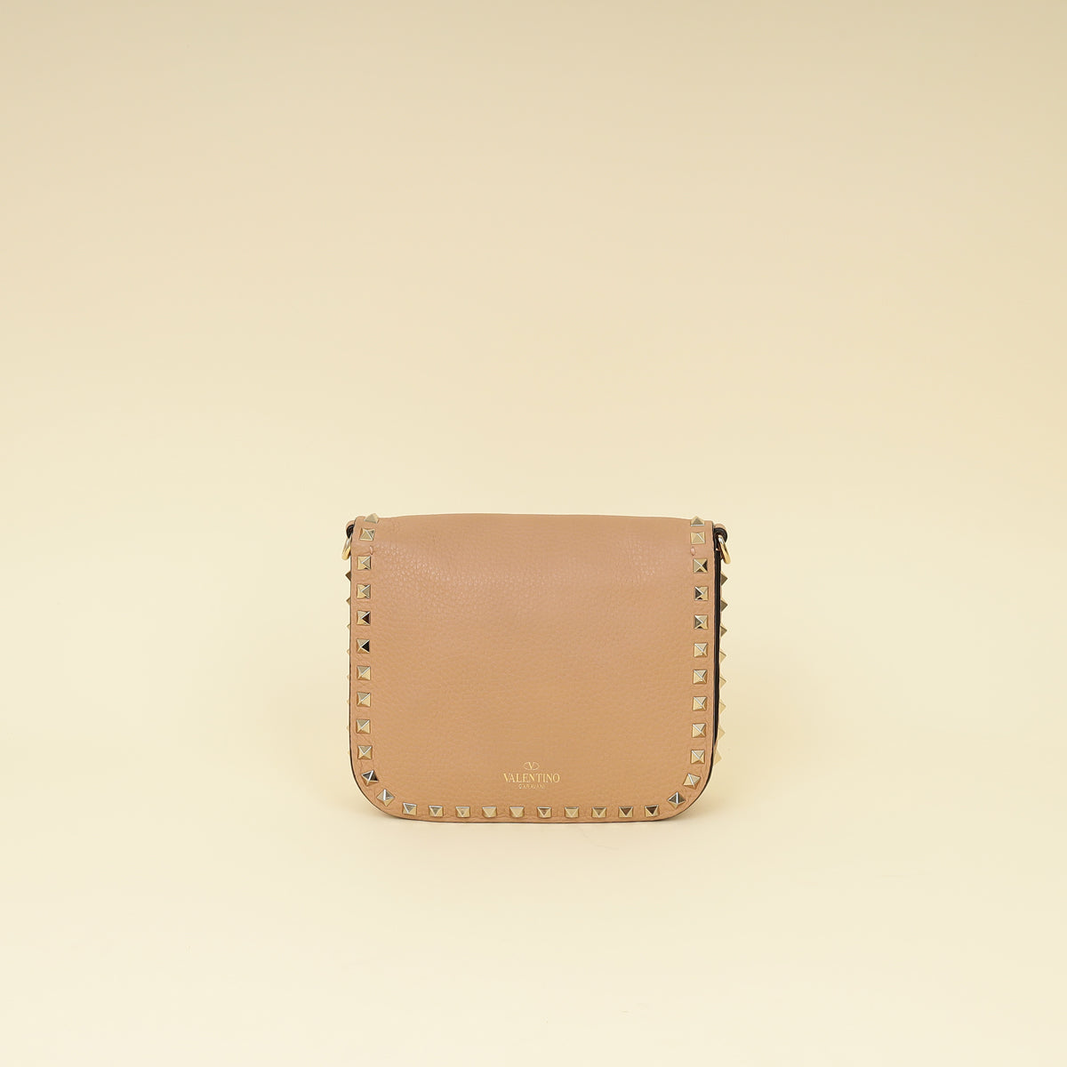 Valentino Nude Rockstud Flap Crossbody Bag-Valentino-THE CLOSET