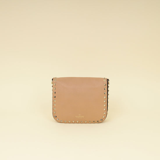 Valentino Nude Rockstud Flap Crossbody Bag-Valentino-THE CLOSET