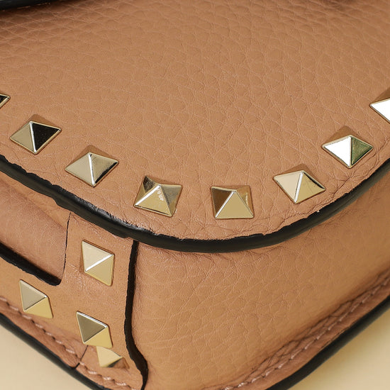 Valentino Nude Rockstud Flap Crossbody Bag-Valentino-THE CLOSET