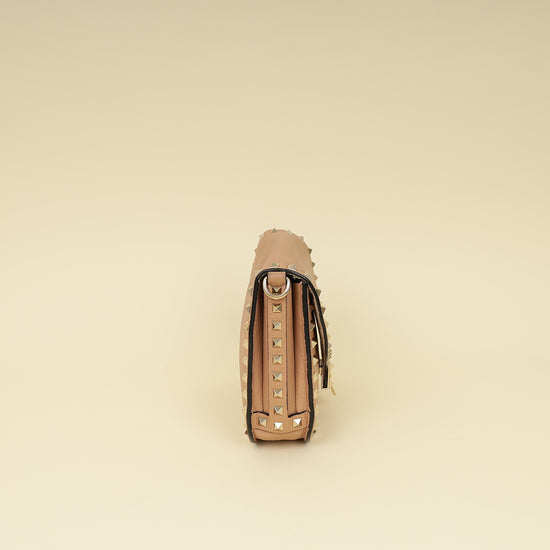 Valentino Nude Rockstud Flap Crossbody Bag-Valentino-THE CLOSET