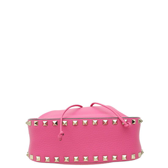 Valentino Pink Rockstud Drawstring Crossbody Bag